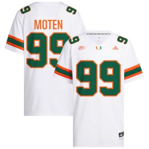 Ahmad Moten Sr. Miami Limited #99 Mens College Football Jerseys - White