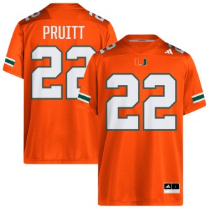 Cam Pruitt Miami 2025-26 #22 College Football Mens Jersey - Orange