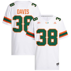 Carter Davis The U Mens #38 College Football Limited Jerseys - White