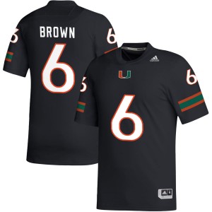 CharMar Brown The U College Football Men's #6 Player Jersey - Black