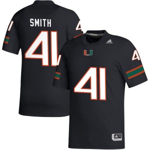 Chase Smith Hurricanes #41 Embroidery Men College Football Jerseys - Black