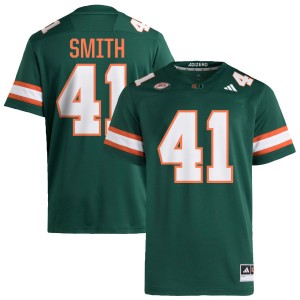 Chase Smith Miami #41 Men College Football Stitched Jerseys - Green