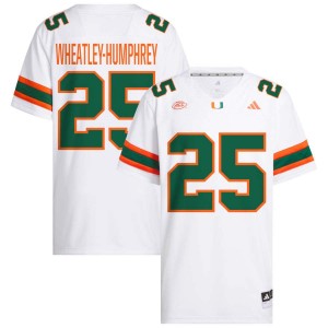 Chris Wheatley-Humphrey Miami #25 College Football Men's Embroidery Jerseys - White