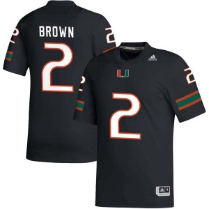 Damari Brown University of Miami 2025-26 College Football Mens #2 Jersey - Black