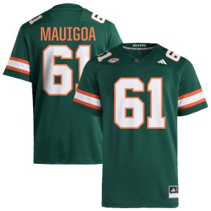 Francis Mauigoa Hurricanes College Football Replica Men #61 Jerseys - Green