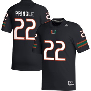 Girard Pringle Jr. Hurricanes 2025 Mens #22 College Football Jerseys - Black