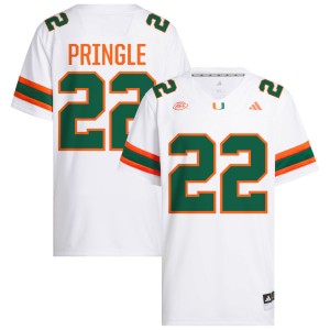 Girard Pringle Jr. Miami #22 Alumni Mens College Football Jerseys - White