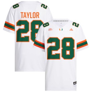 Isaiah Taylor Miami Alumni Mens #28 College Football Jersey - White