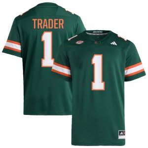 Joshisa Trader University of Miami College Football Men #1 Stitched Jersey - Green