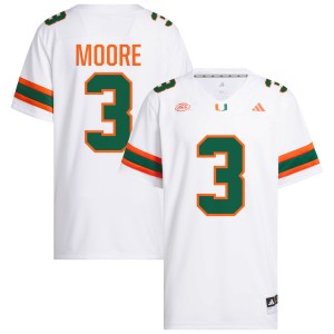Joshua Moore Miami Hurricanes College Football University #3 Men Jersey - White
