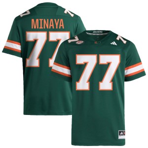 Juan Minaya Miami Hurricanes #77 College Football Mens 2025-26 Jersey - Green