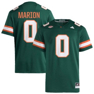 Keelan Marion University of Miami Player #0 Mens College Football Jersey - Green