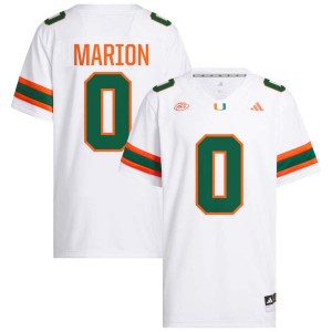 Keelan Marion Miami College Football 2025 Men #0 Jerseys - White
