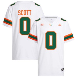 Keionte Scott The U College Football Mens #0 Limited Jerseys - White