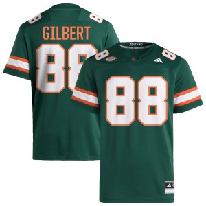 Luka Gilbert University of Miami Men College Football #88 University Jersey - Green