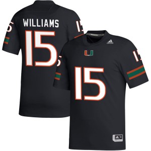 Markeith Williams Hurricanes High School College Football #15 Men's Jersey - Black