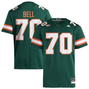 Markel Bell Miami Hurricanes #70 College Football Game Men's Jerseys - Green
