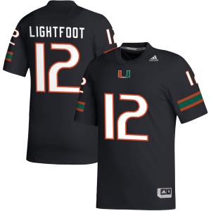 Marquise Lightfoot University of Miami Mens High School College Football #12 Jersey - Black