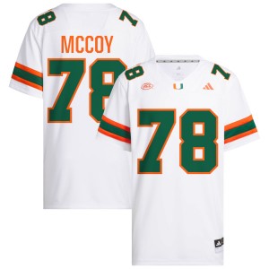 Matthew McCoy Miami #78 NCAA College Football Men Jerseys - White
