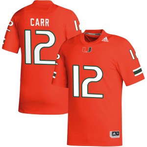 Ny Carr Hurricanes #12 Men College Football Player Jerseys - Orange