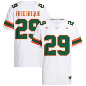 OJ Frederique Jr. Miami Hurricanes College Football Mens 2025 #29 Jerseys - White