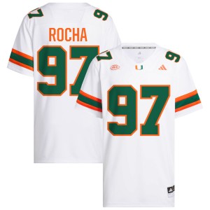Will Rocha The U #97 College Football Embroidery Men Jersey - White