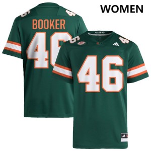 Adam Booker Miami Hurricanes College Football #46 Replica Women's Jersey - Green