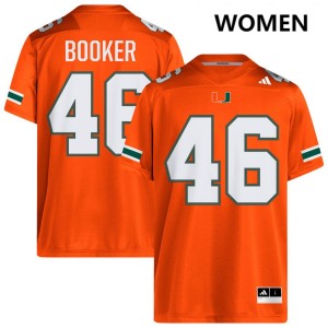 Adam Booker The U College Football Embroidery Women #46 Jersey - Orange