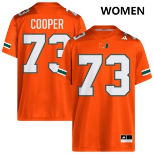 Anez Cooper Hurricanes Womens Limited #73 College Football Jersey - Orange
