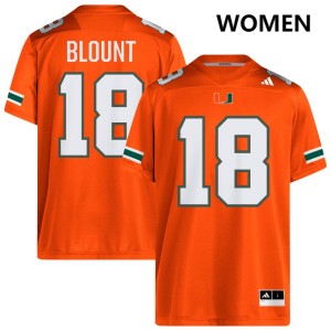 Armondo Blount Miami Women #18 NCAA College Football Jerseys - Orange