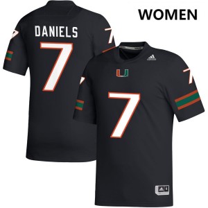 CJ Daniels University of Miami Alumni Women's #7 College Football Jerseys - Black