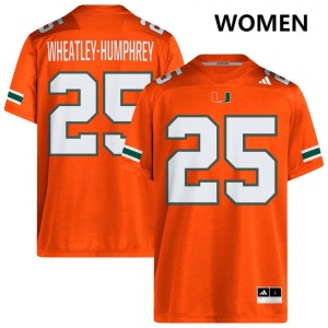 Chris Wheatley-Humphrey Miami #25 College Football Womens Limited Jersey - Orange