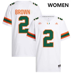 Damari Brown Miami Hurricanes Stitched College Football #2 Women Jerseys - White