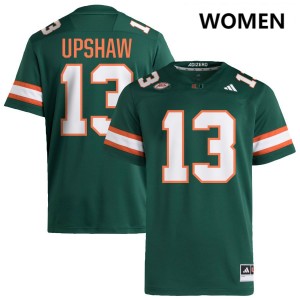 Daylyn Upshaw Miami Hurricanes College Football #13 Womens 2025-26 Jersey - Green