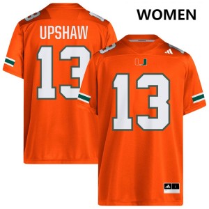 Daylyn Upshaw Miami Hurricanes #13 Women's Stitched College Football Jersey - Orange