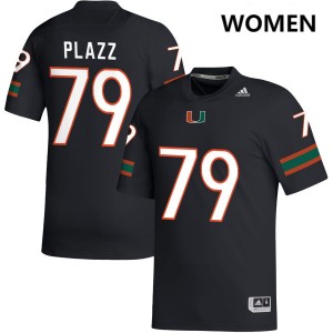 Deryc Plazz Miami Hurricanes Alumni #79 College Football Women's Jersey - Black