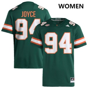 Dylan Joyce University of Miami College Football 2025 Women #94 Jersey - Green