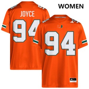 Dylan Joyce Miami College Football Womens Stitched #94 Jerseys - Orange