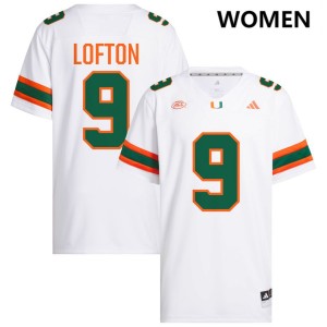 Elija Lofton The U College Football 2025-26 #9 Women's Jerseys - White
