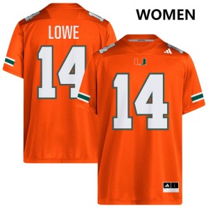 Hayden Lowe Miami NCAA #14 College Football Women's Jerseys - Orange