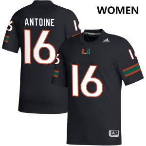 Ja'Boree Antoine University of Miami Women #16 College Football Game Jerseys - Black
