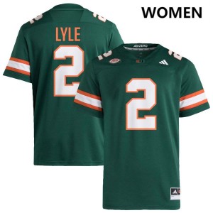 Jordan Lyle The U Player College Football #2 Womens Jersey - Green