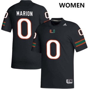 Keelan Marion University of Miami #0 Women's 2025-26 College Football Jerseys - Black