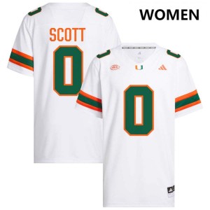 Keionte Scott The U Alumni #0 Women's College Football Jerseys - White