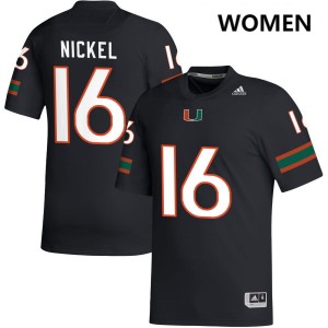 Luke Nickel Miami NCAA Women's #16 College Football Jersey - Black