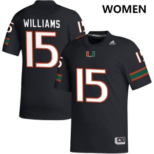 Markeith Williams Miami Hurricanes College Football 2025-26 #15 Women's Jerseys - Black