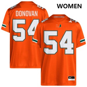Michael Donovan Miami Women's Limited College Football #54 Jersey - Orange