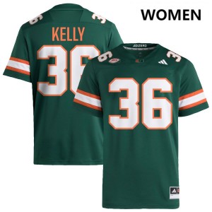 Nick Kelly Miami #36 University College Football Women Jerseys - Green