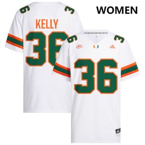 Nick Kelly The U 2025 #36 Womens College Football Jersey - White