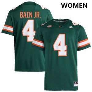 Rueben Bain Jr. Miami Hurricanes College Football Women Official #4 Jersey - Green